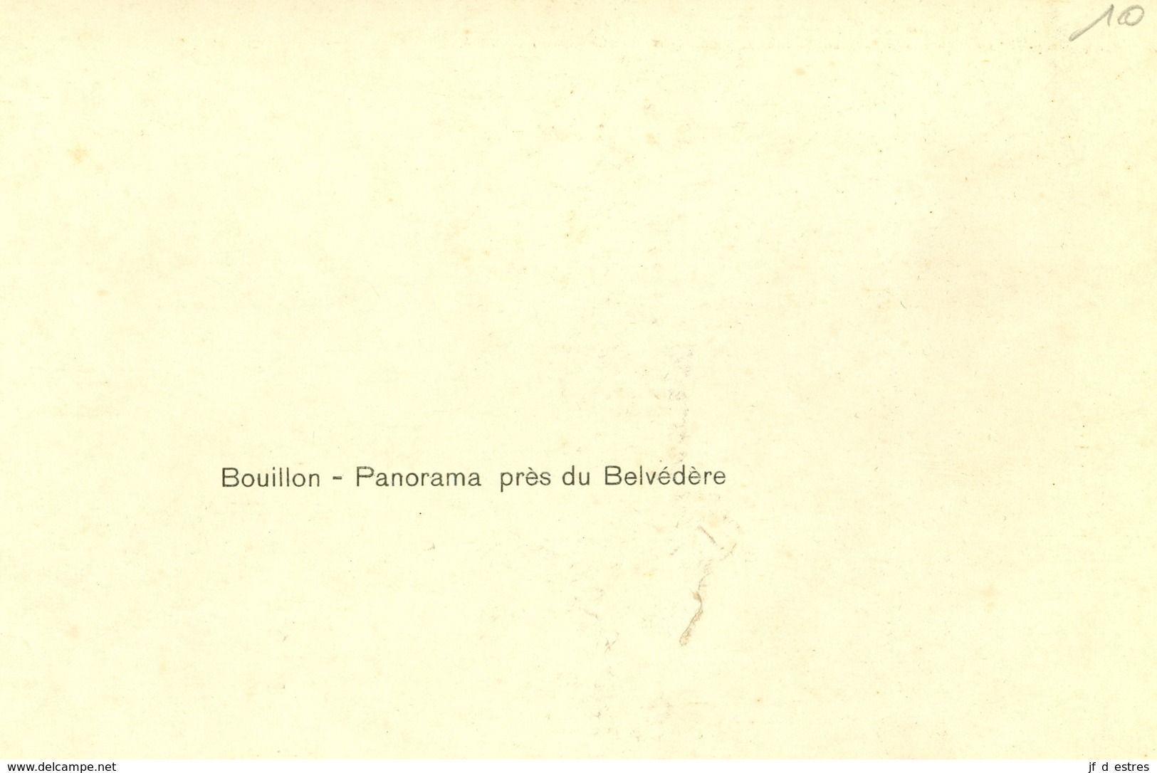 Bouillon Panorama Près Du Belvédère Impression Brillante Sur Carton Vernis Vers 1930 24,4 X 17,5 Cm - Autres & Non Classés