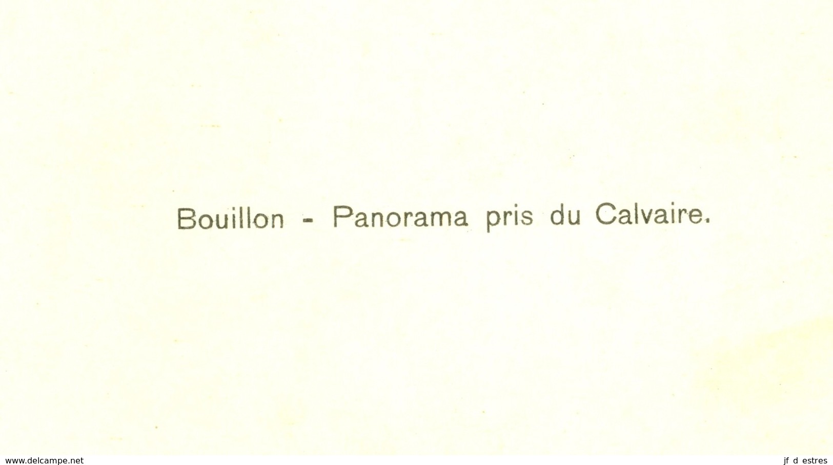 Bouillon Panorama Pris Du Calvaire Impression Brillante Sur Carton Vernis Vers 1930 24,4 X 17,5 Cm - Autres & Non Classés