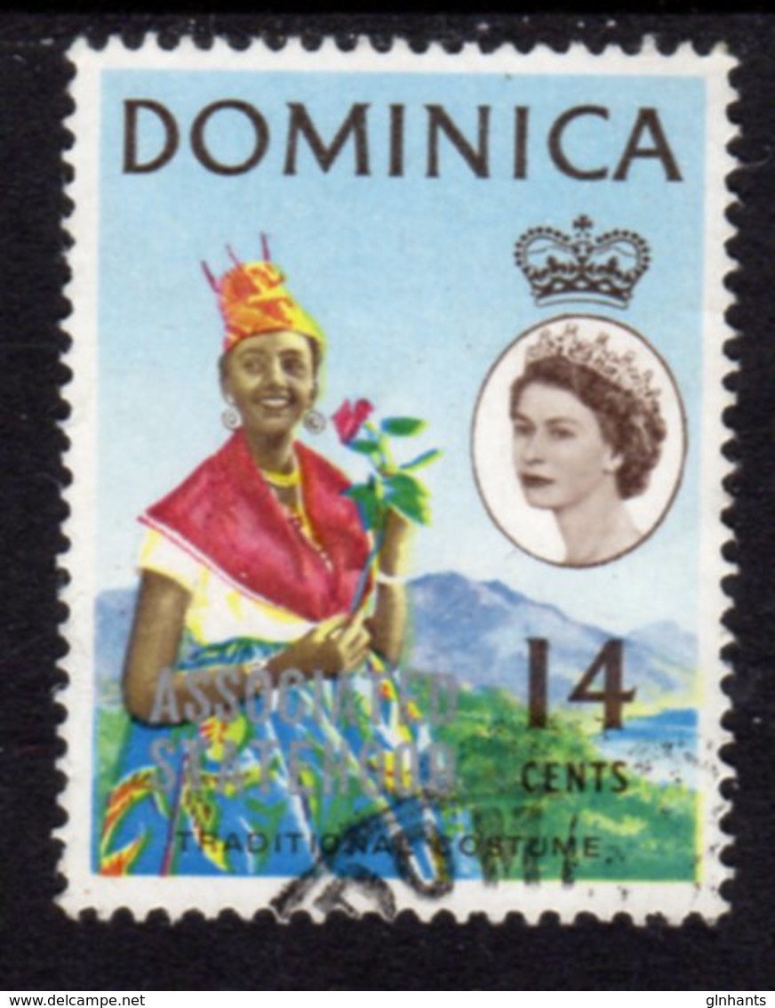 DOMINICA - 1968 QE II DEFINITIVE 14c ASSOCIATED STATEHOOD STAMP FINE USED SG224 REF B - Dominica (...-1978)