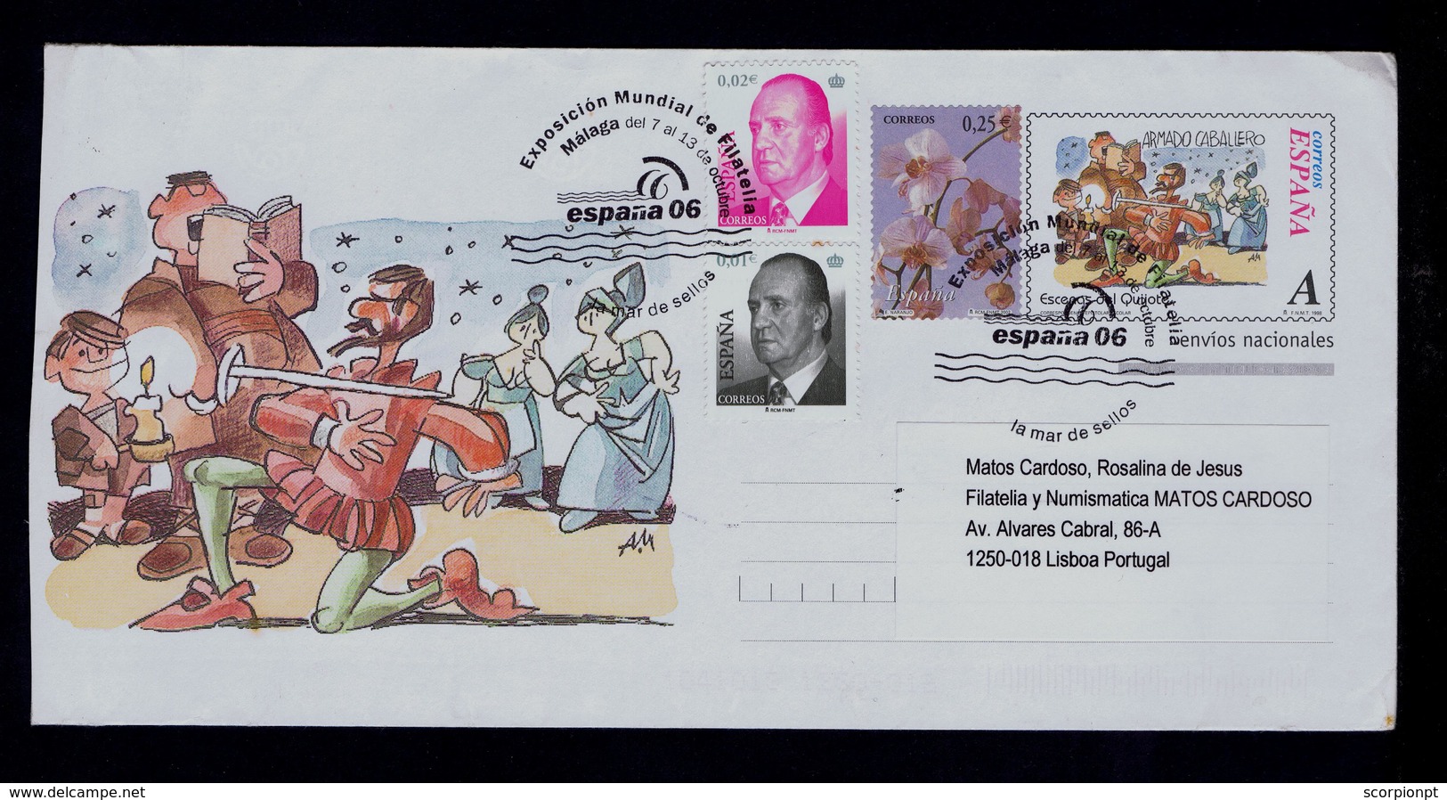 ARMADO CABALIERO "D.QUIXOTE" Comics Arts BD Spain Málaga 2006 Cover Postal Stationery Sp5571 - Bandes Dessinées