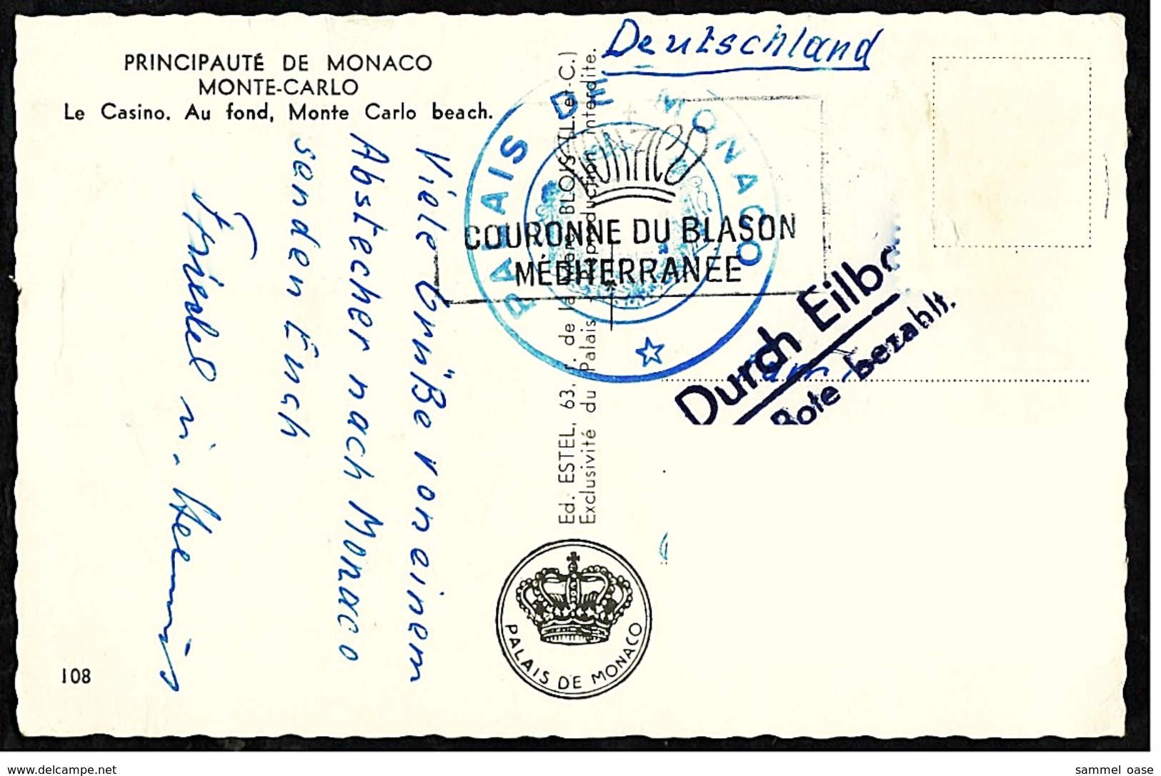 Principaute De Monaco  -  Monte Carlo  -  La Casino  -  Ansichtskarte Ca. 1965   (9130) - Spielbank