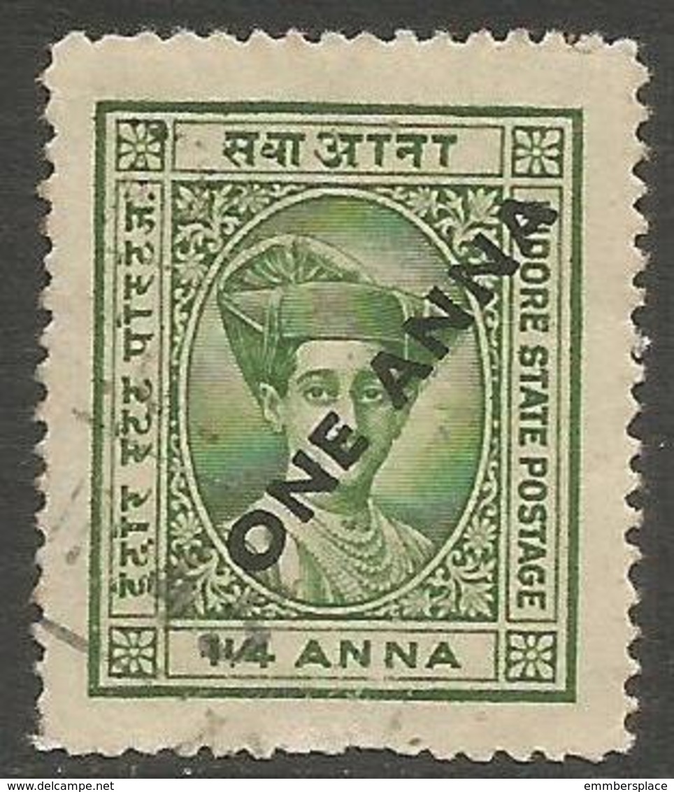 Indore (Holkar) - 1940 Maharaja Yeshwant  Rao II 1a/1.25a Used   SG 35  Sc 33 - Holkar