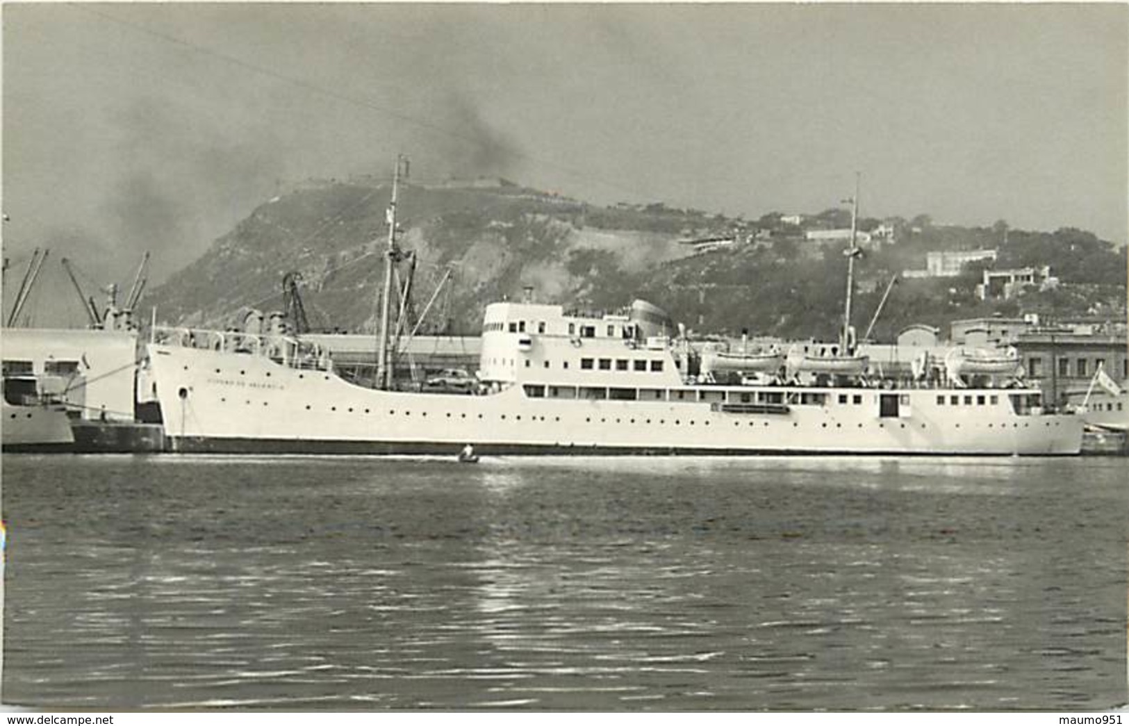 482 PHOTO BATEAU LE SIVDAD DE VALENCIA    DE 1948 PREFIXE M.V DE 2496T - FORMAT C.P.A N° B 482 - Barche
