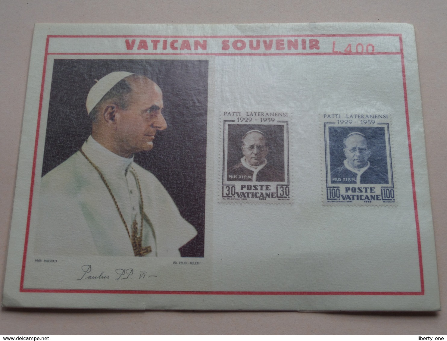 VATICAN SOUVENIR ( Patti LATERANENSI 1929 - 1959 ( Zie/voir Photo SVP ) ! - Autres & Non Classés