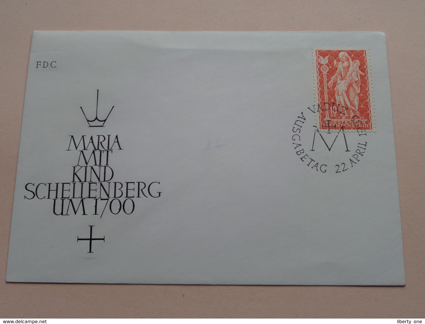 MARIA Mit KIND SCHELLENBERG Um 1700 / Ausgabetag 22 April 1965 Vaduz ( Zie/voir Photo SVP ) ! - FDC