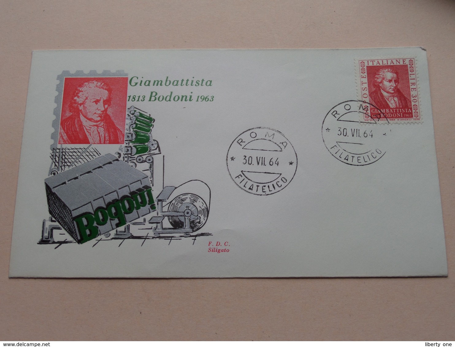 GIAMBATTISTA 1813 BODONI 1963 Roma Filatelico 30-VII-64 - FDC Siligato ( Zie/voir Photo SVP ) ! - FDC