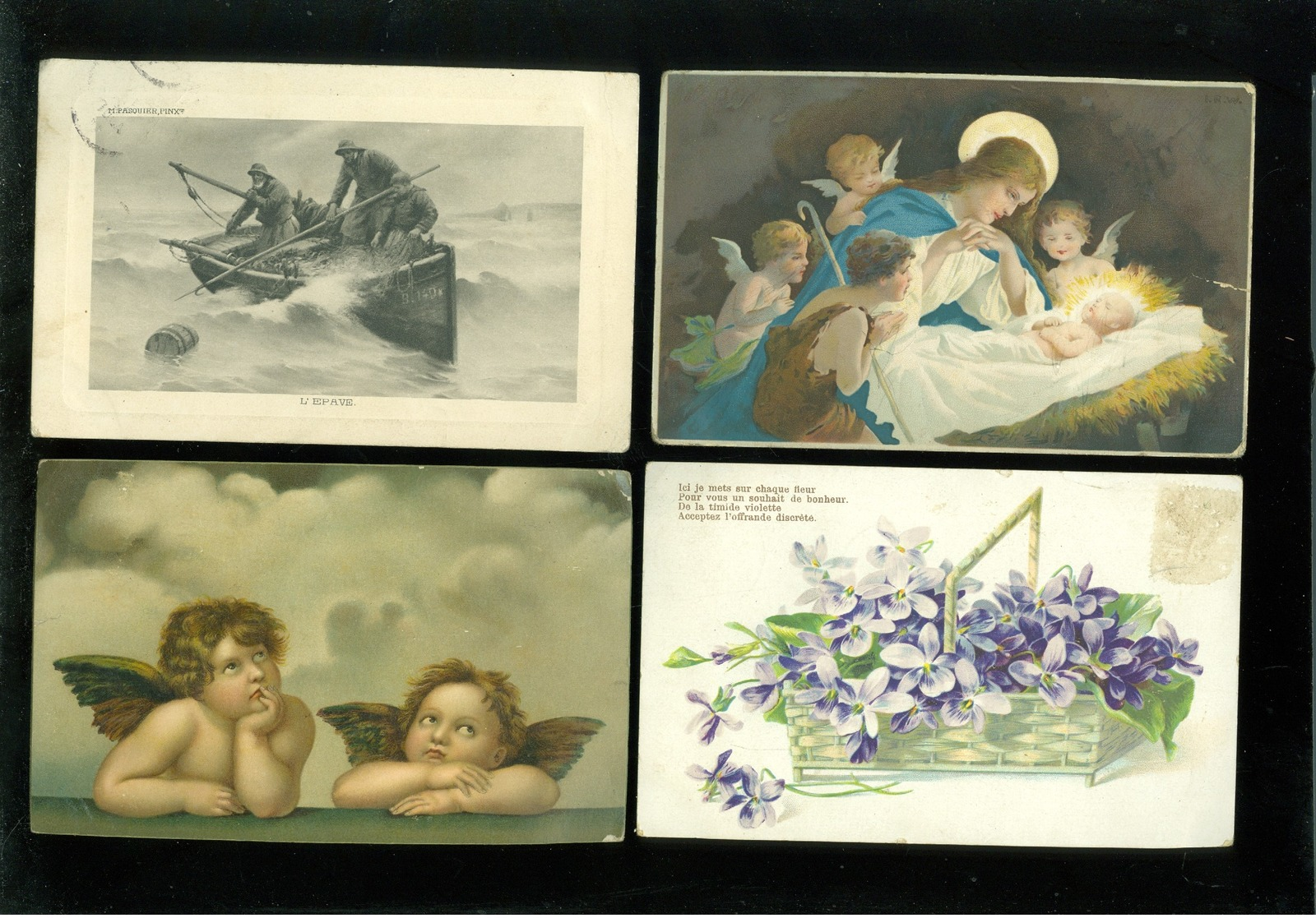 Beau lot de 60 cartes postales de fantaisie   Mooi lot 60 postkaarten van fantasie -  60 scans