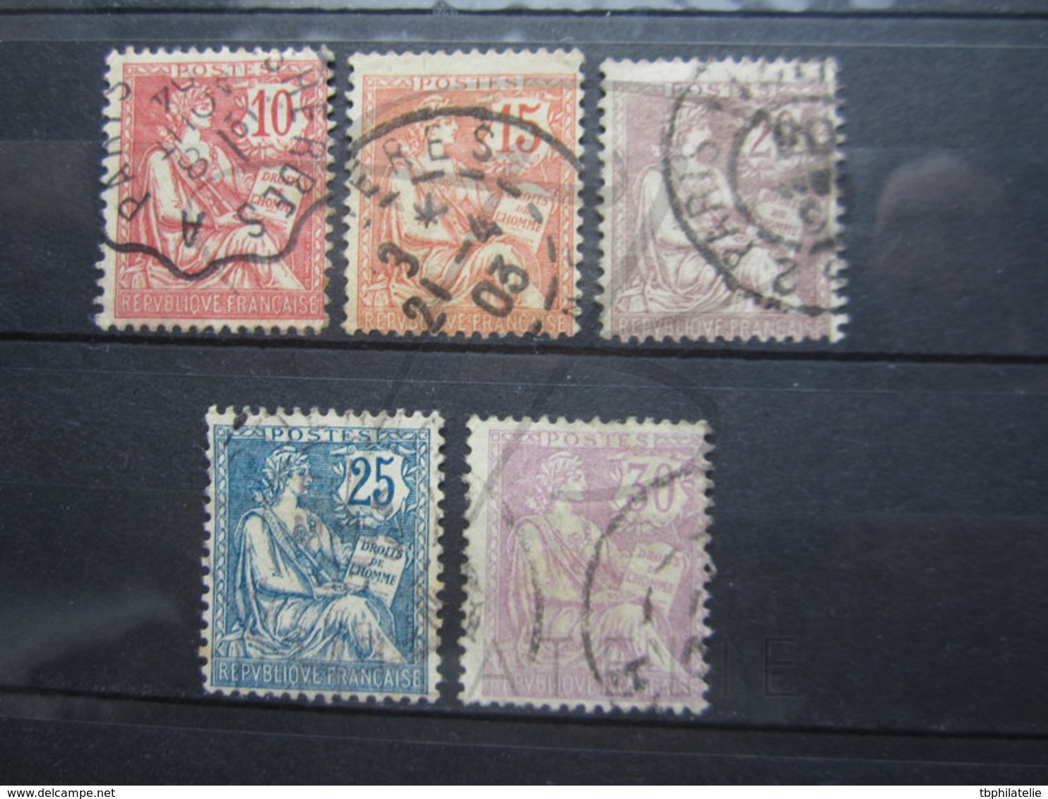 VEND TIMBRES DE FRANCE N° 124 - 128 !!! (d) - 1900-02 Mouchon