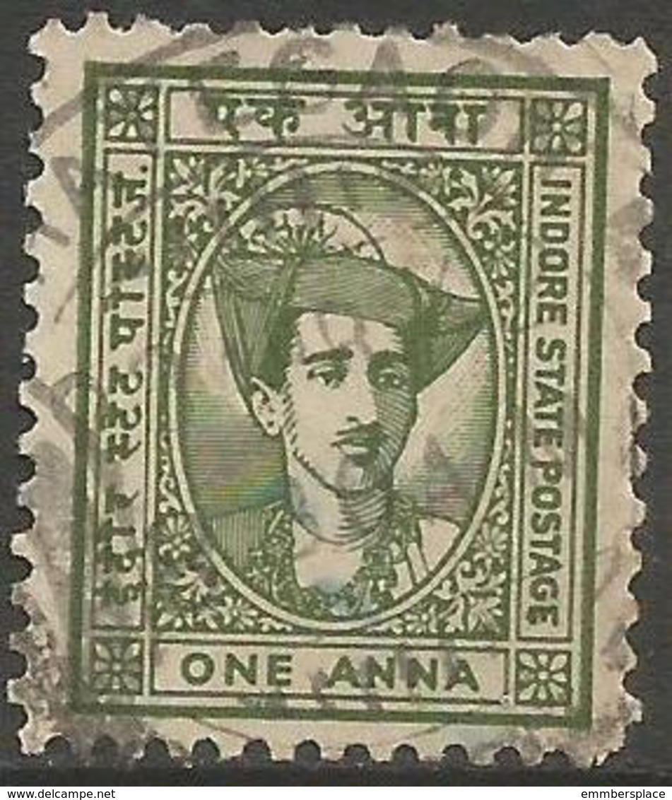 Indore (Holkar) - 1941 Maharaja Yeshwant  Rao II 1a Olive Used   SG 38  Sc 36 - Holkar