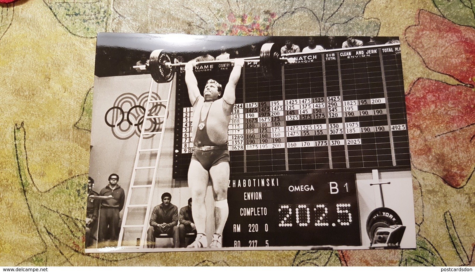 1968, Mexico Olympic Games - Czech Edition - Old Postcard - Leonid Zabotinsky - Weightlifting - Pesistica