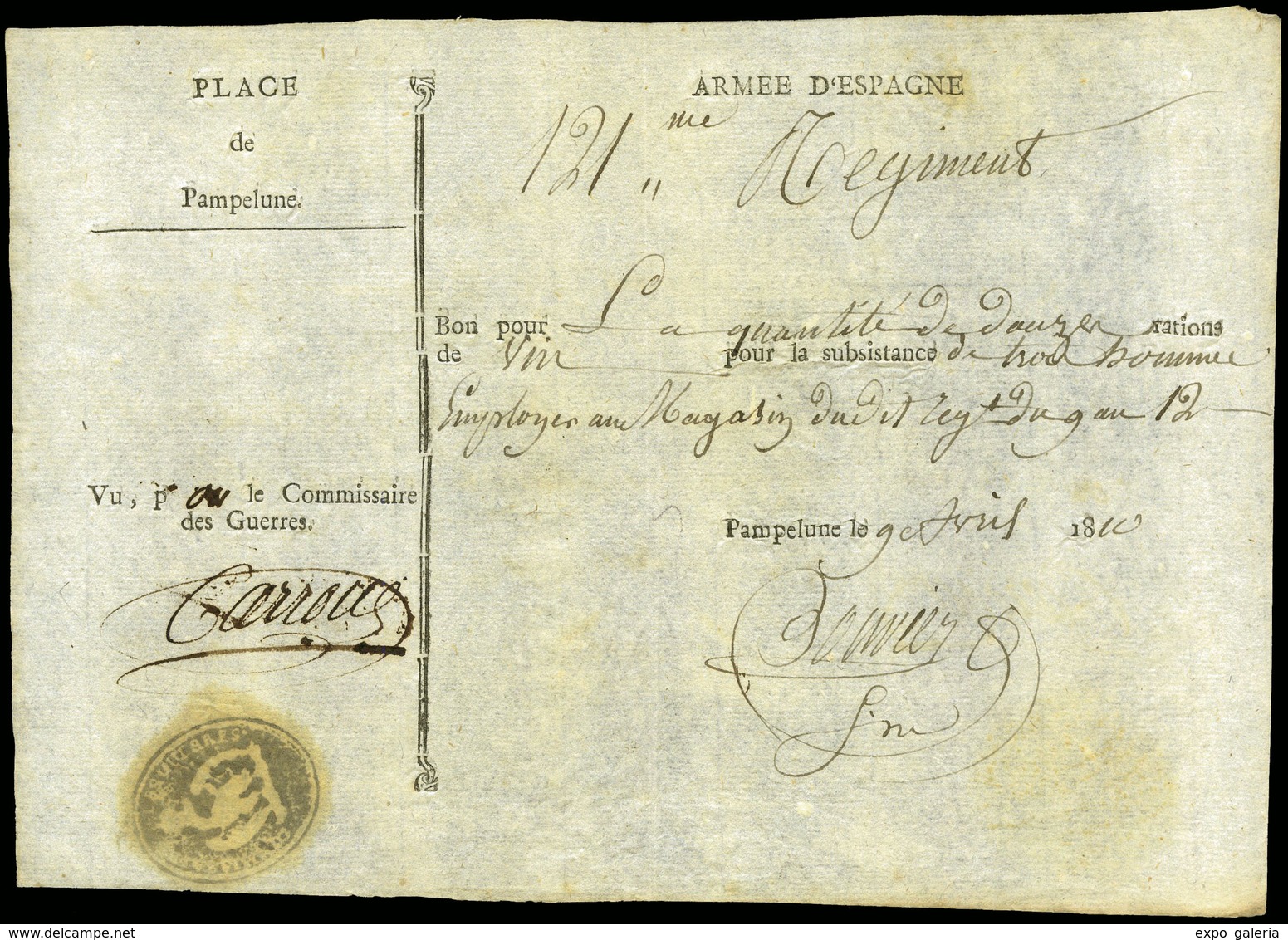 NAVARRA.1810. “Ejército Francés En España…" - ...-1850 Prephilately