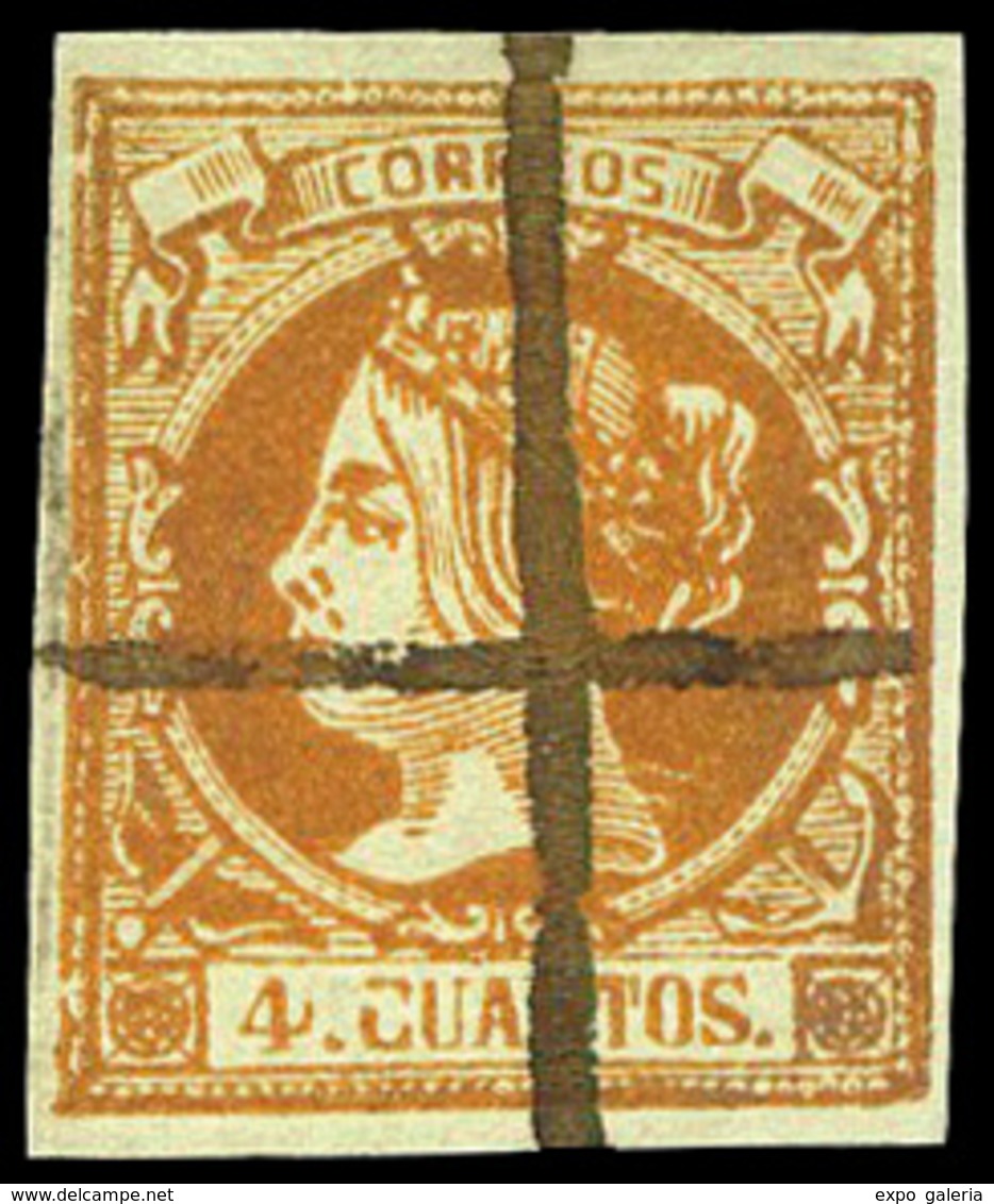 Ed. 0 52 F.P. Falso Postal Tipo 31 (Cat. Graus-Soro) Mat. Pluma. Lujo. - Used Stamps