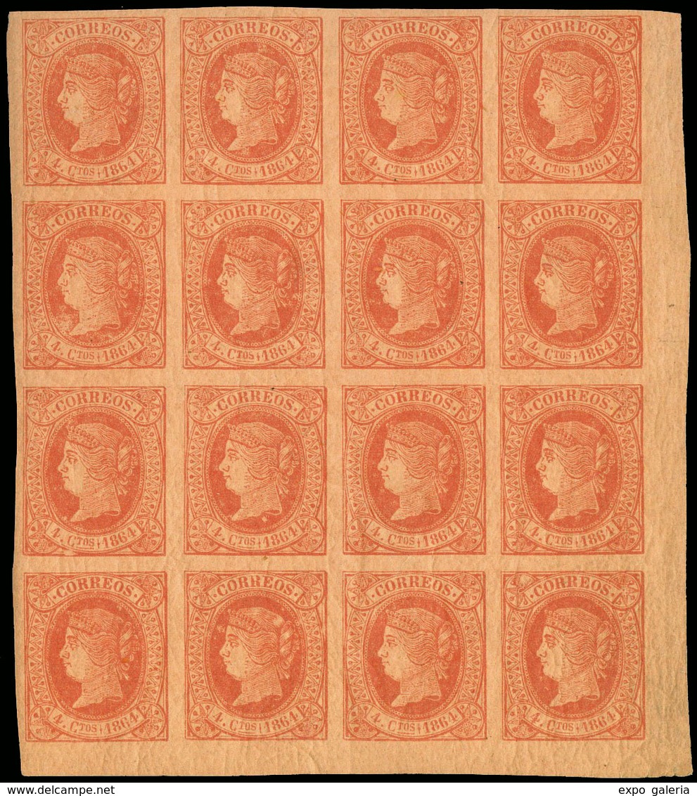 Ed. *** 64 Bl. 16 Un Sello Variedad “6” Sin Bola. Escaso. - Used Stamps