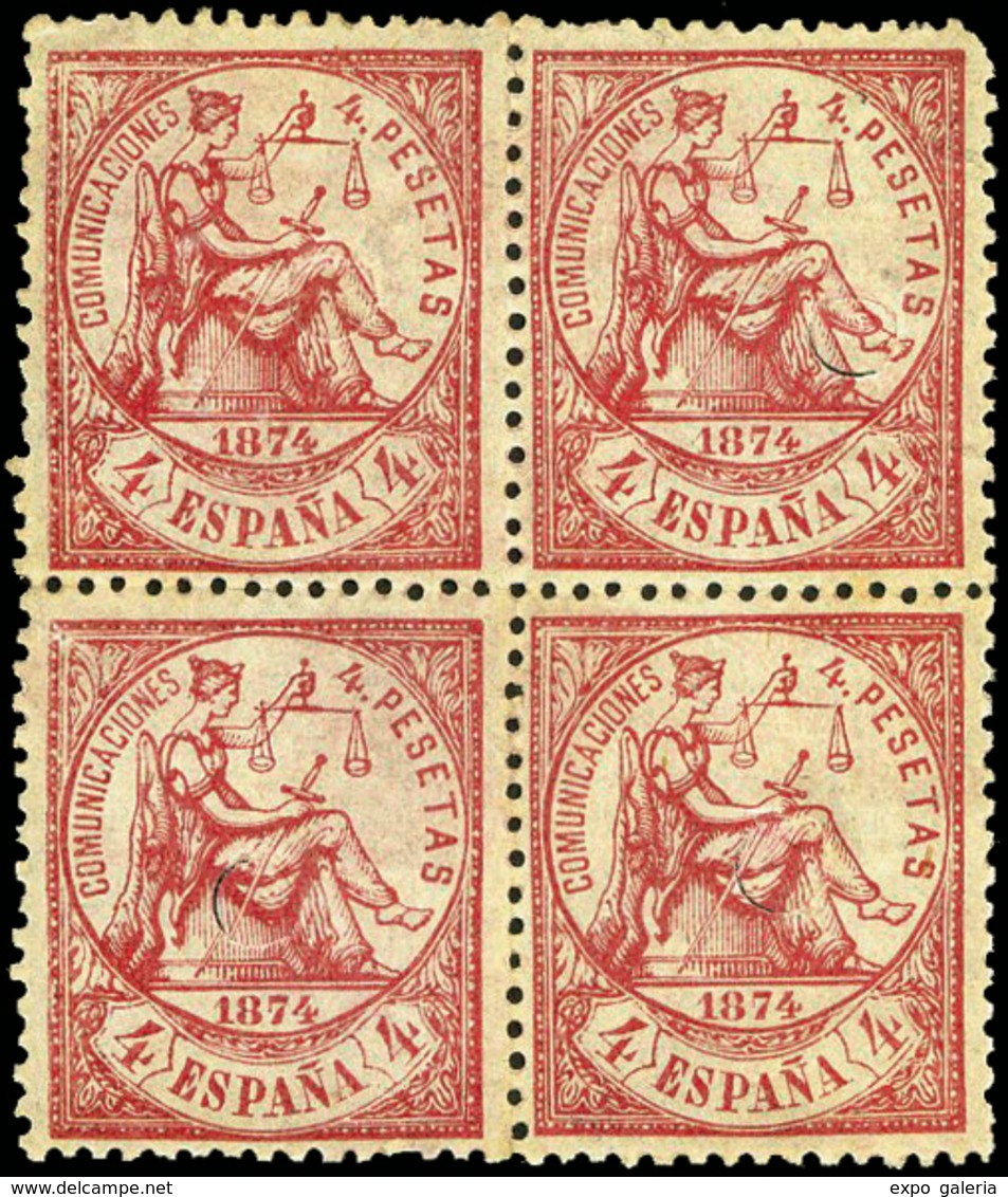 Ed. * 151T Bl.4 Usado Telegráficamente (taladro Sin Desprenderse). Rara Pieza. Ex Alemany. - Used Stamps