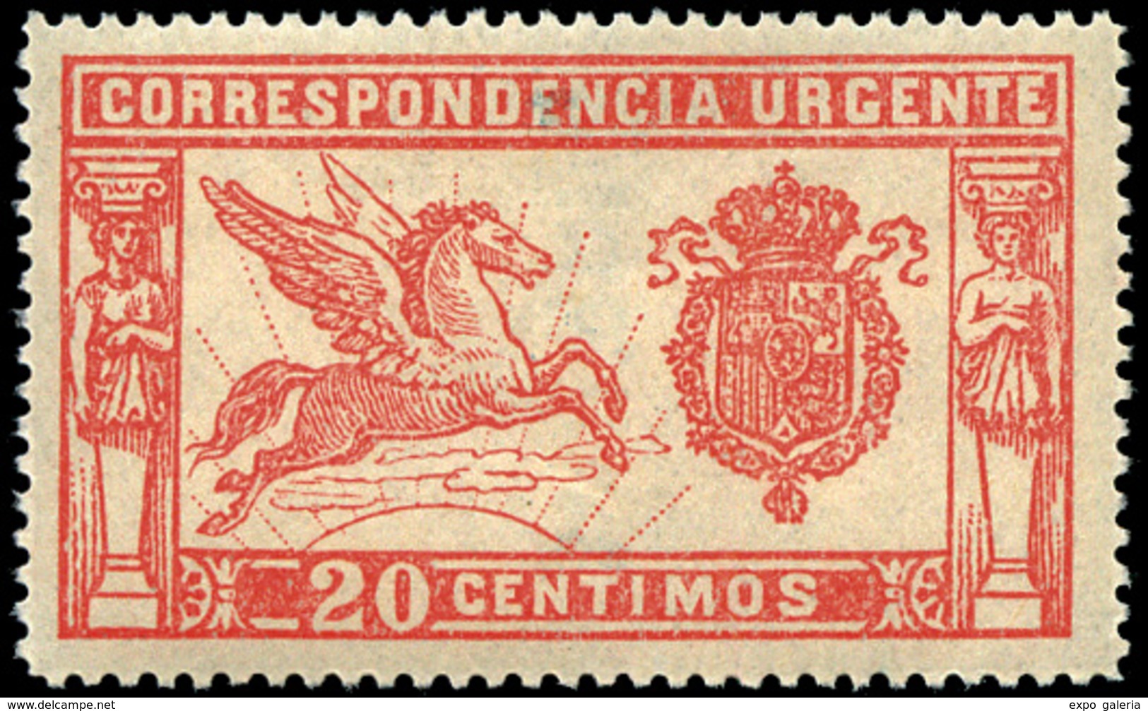 Ed. ** 256C Color Rojo. Centraje Lujo. Cat. 117€ - Unused Stamps