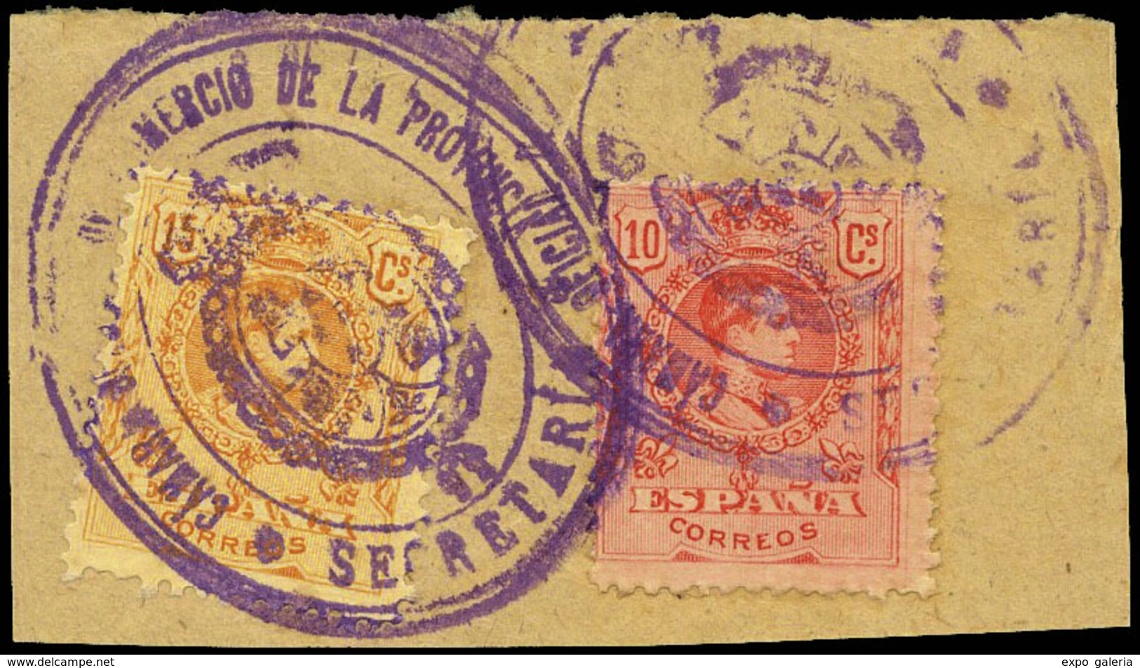 Ed. 269-271 - Pequeño Fragmento Con Marca “Cámara De Comercio.Secretaria” Muy Raro. - Neufs