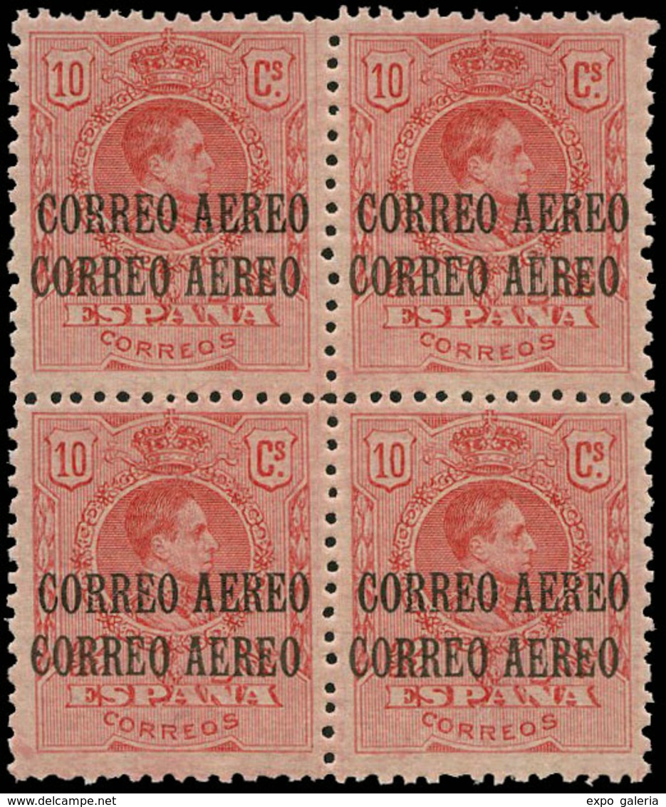 Ed. *** 293hh Bl.4 - Variedad Doble Sobrecarga + Sobrecarga Calcada Al Dorso - Unused Stamps