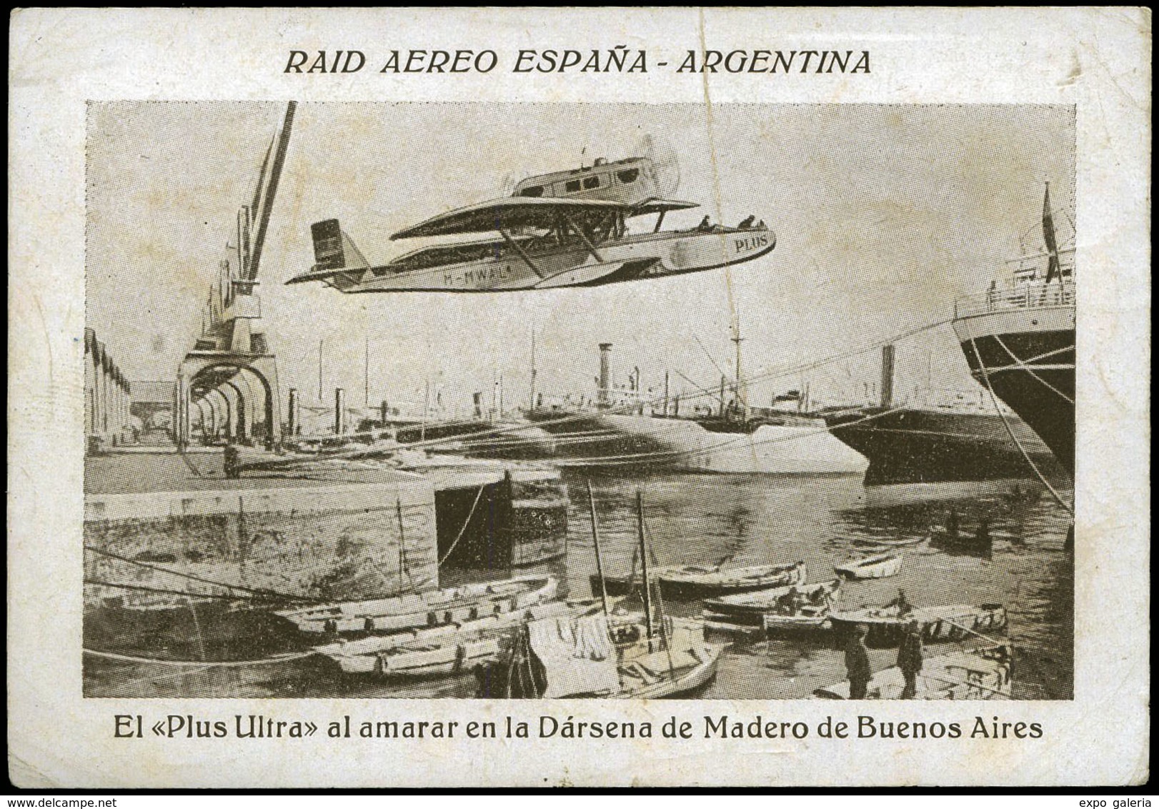 T.P 1926. Tarjeta Cromo Del “Raid Aereo España-Argentina” - Unused Stamps