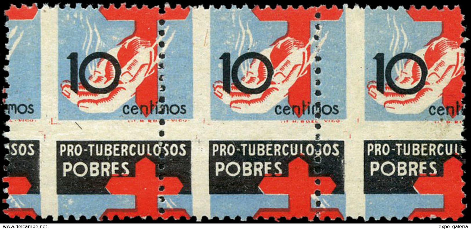 Ed. *** 840dx Tira De 3 Variedad Dentado Completamente Desplazado. Lujo. - Unused Stamps