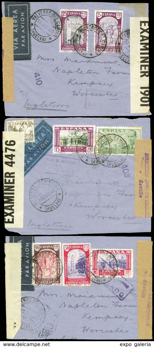 Ed. 896+..... - Lote De 3 Frontales Cdos Con Sellos De El Pilar. Precioso Conjunto. - Unused Stamps