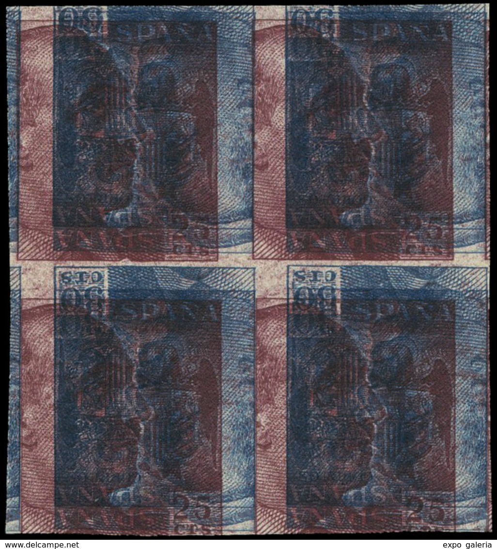 Ed. * 923 Bl.4 Prueba Impresión En Bl. De 4 S/Dentar (sellos Franco + Espacial Móvil). - Ongebruikt
