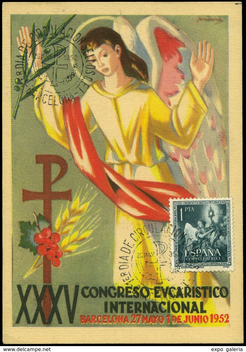 Ed. T.M. 1116/7 - Dos Tarjetas Máximas Del “XXXV Congreso Eucarístico”. Escasas. - Unused Stamps