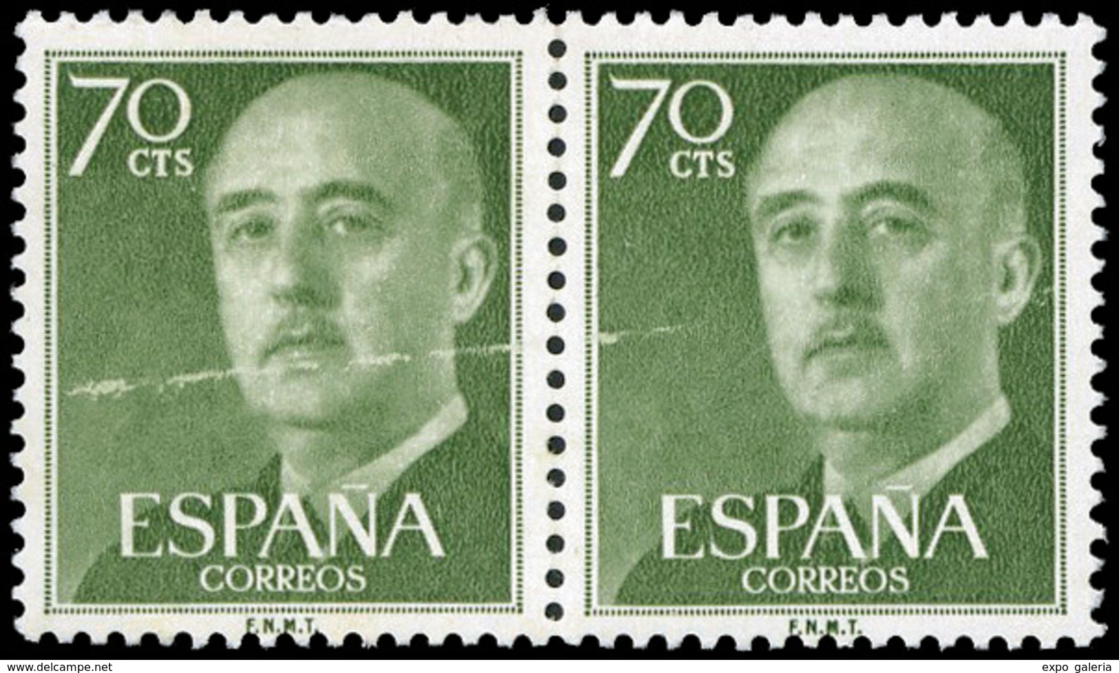 Ed. *** 1151 Pareja. Variedad Raya Blanca Atravesando Los 2 Sellos. - Unused Stamps