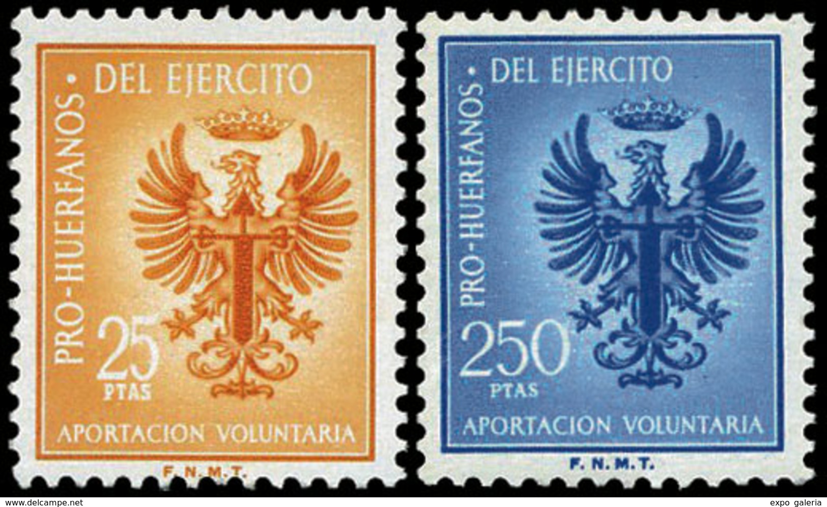 ** 1960. 4 Valores Emitidos Por La F.N.M.T. “Pro Huérfanos Del Ejército” (1-5-25 Pta) - Unused Stamps