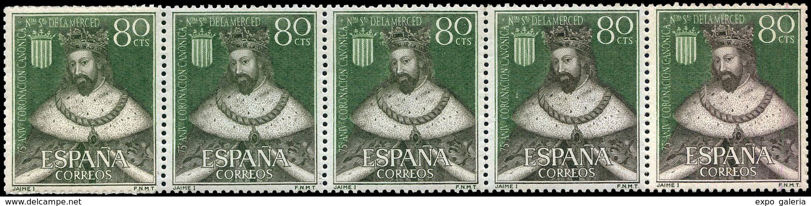 Ed. *** 1522 Tira 5 - 1963. Borde Hoja Con La Variedad Impresión Falta Un Color Afectando Gradualmente A Los Sellos. - Unused Stamps