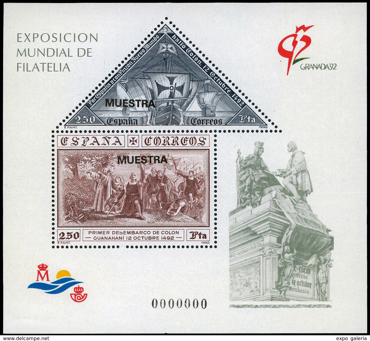 Ed. *** 3195M Sobrecarga “Muestra”. Numeración Ceros. Muy Rara. - Unused Stamps