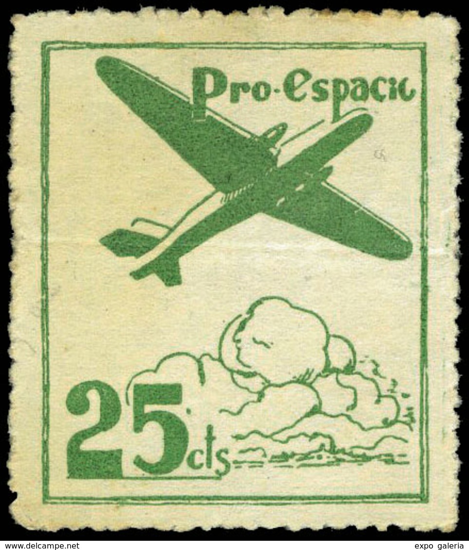 Ed. * 2162 “25Cts. Pro Espacio” Muy Raro. - Vignetten Van De Burgeroorlog