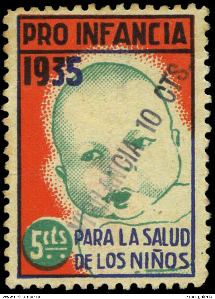 Ed. ** 2380 Con Estampilla “Vigilancia. 10Cts.” Rarísima Y Sin Catalogar Con La Estampilla - Spanish Civil War Labels
