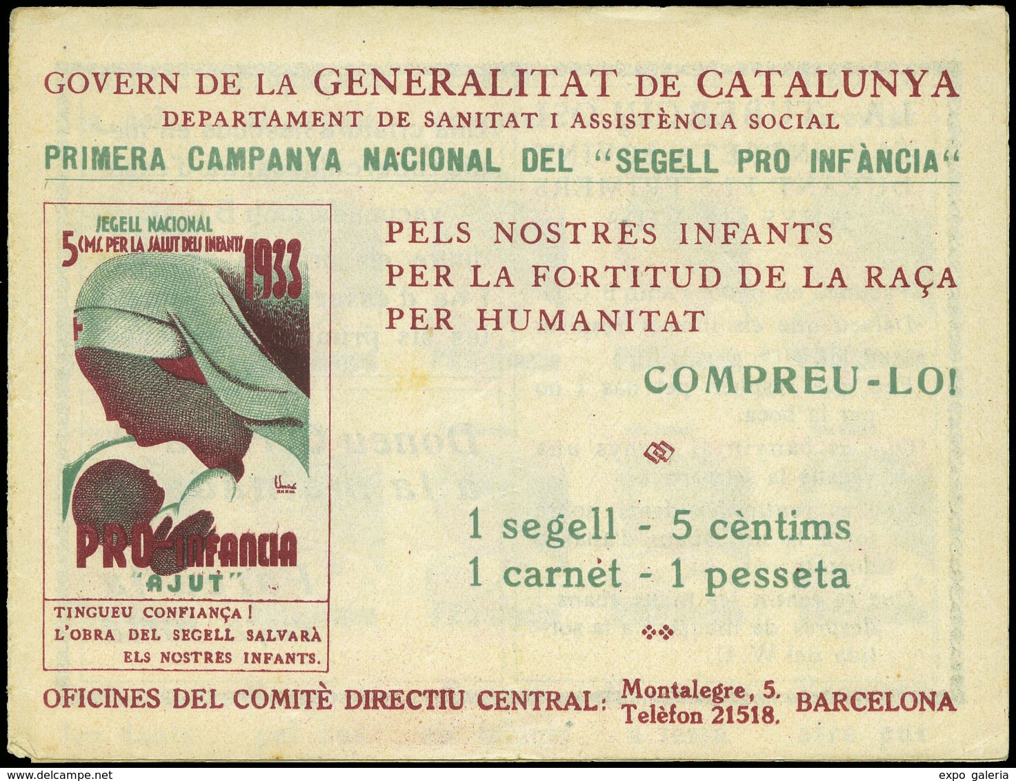 Ed. *** C3045/60 Carnet Completo 20 Sellos Con Bandeletas Publicitarias. Muy Raro. - Spanish Civil War Labels