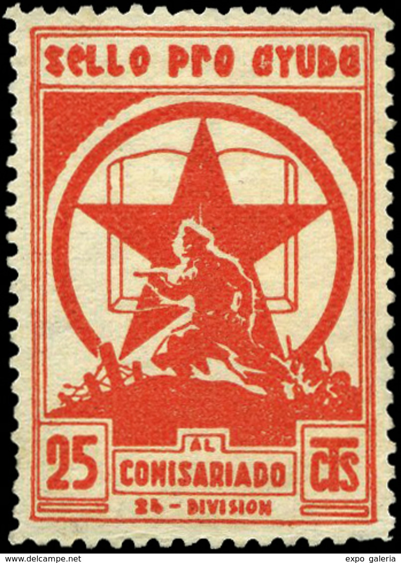 *** 1139 Afinet “Pro Ayuda Al 24 Comisariado” Raro - Spanish Civil War Labels