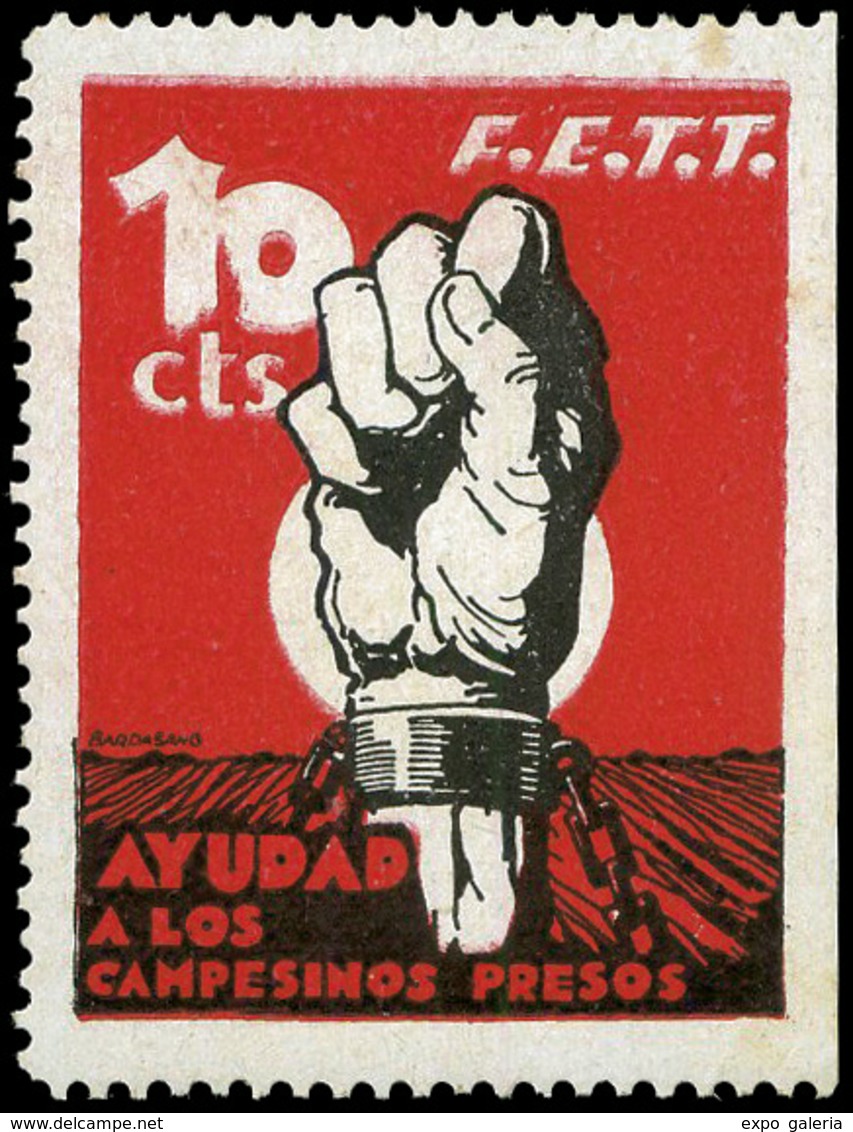 Ed. *** 2281 “Pro Ayuda Campesinos Presos” Lujo - Spanish Civil War Labels