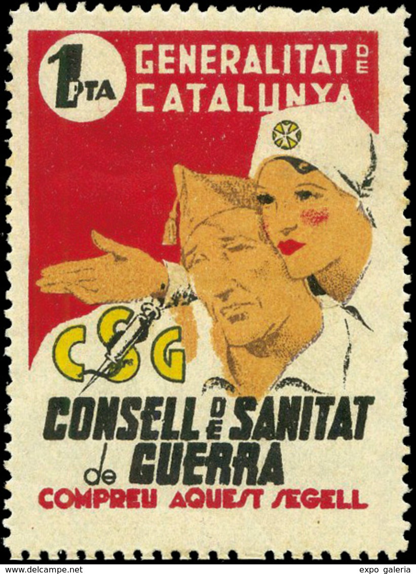 Ed. ** 2970 “Consell De Sanitat De Guerra 1Ptas” - Vignetten Van De Burgeroorlog