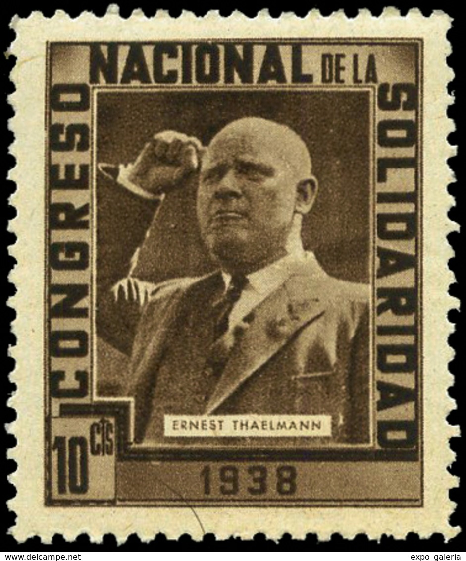 Ed. ** 172/81 “Congreso Nacional Solidaridad” 10 Valores Castaño. - Spanish Civil War Labels