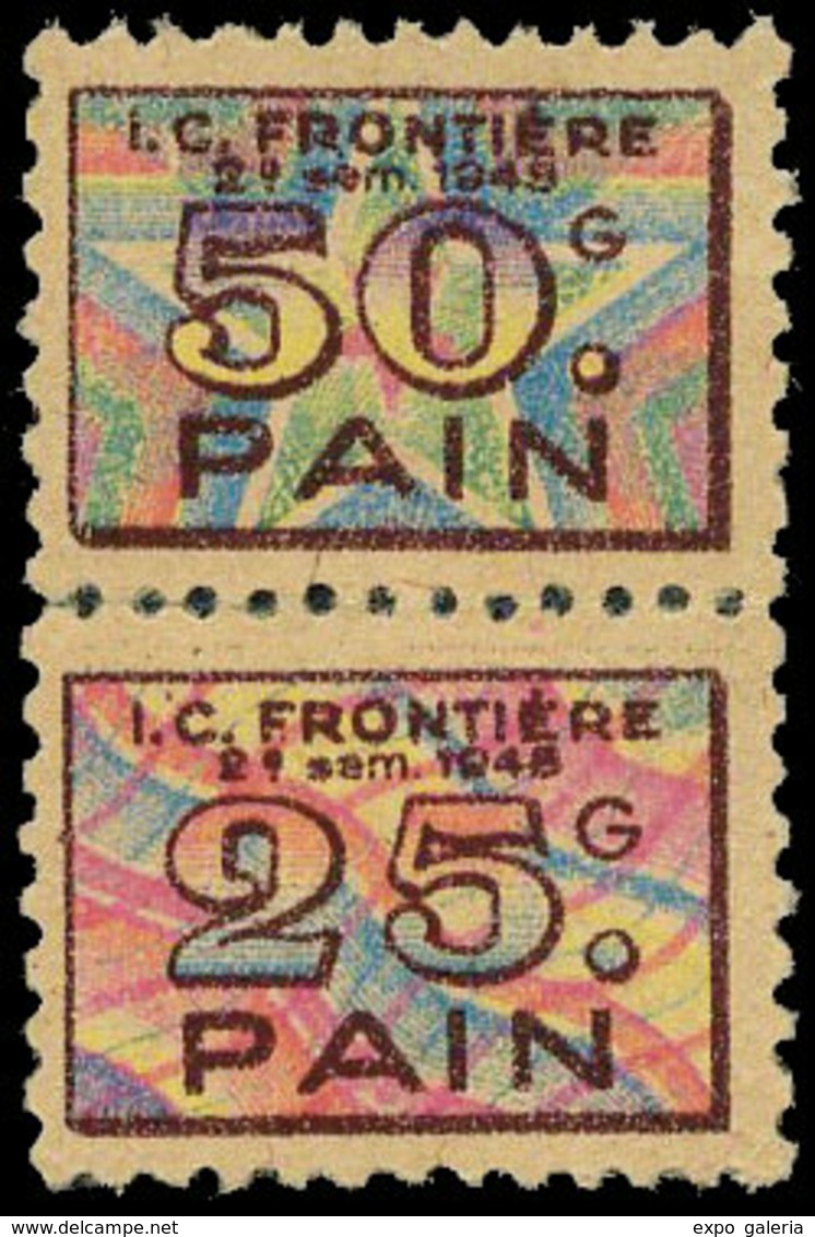 *** S/Cat. Extranjeras. “1C. Frontiere” 2 Valores. “25 G. Pain 50G. Pain 2º Semestre 46.Pain” - Verschlussmarken Bürgerkrieg