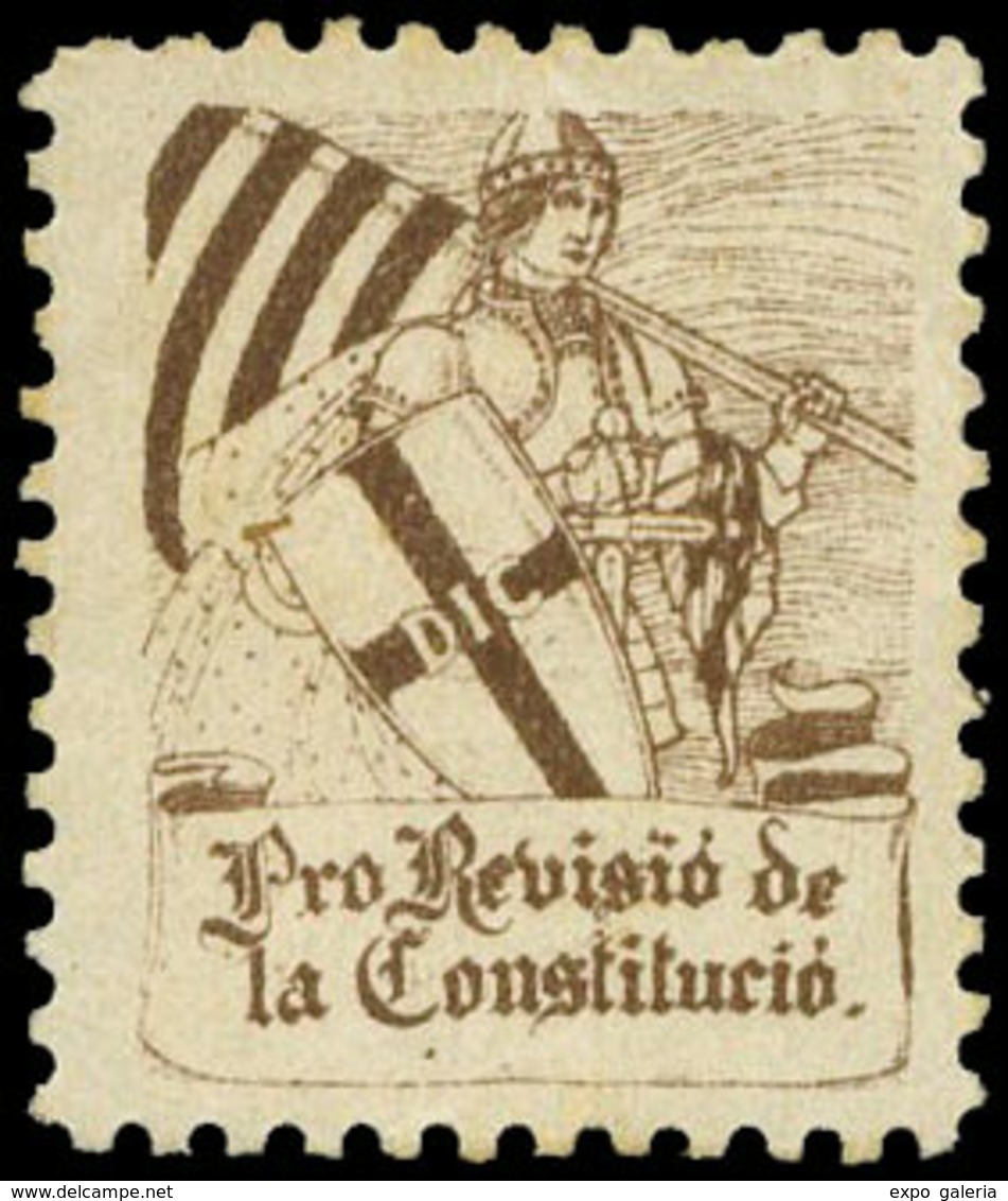 Ed. ** 3337 “Pro Revisió De La Constitució” Raro - Spanish Civil War Labels