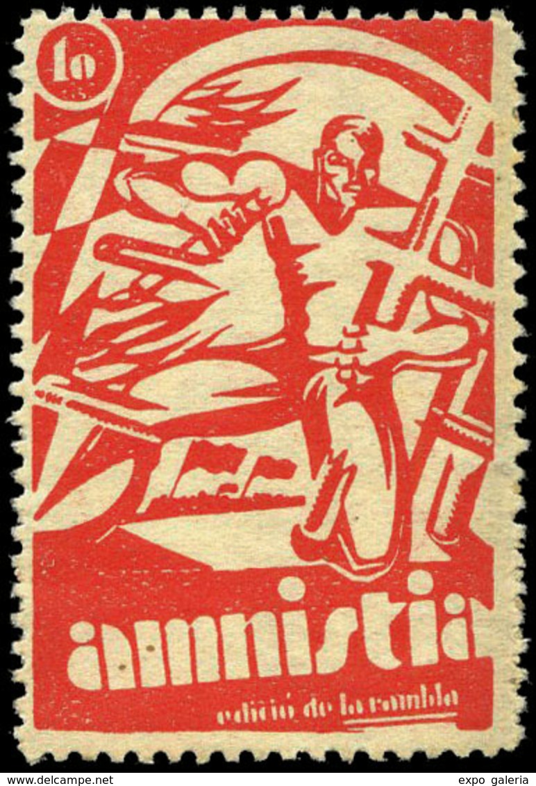 Ed. *** 21 BARCELONA. “10Cts. Amnistia Edició De La Rambla”. - Spanish Civil War Labels