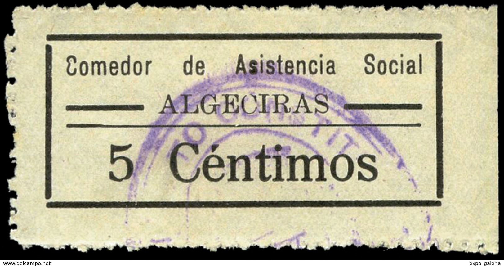 Ed. 0 All. 4 Cádiz.ALGECIRAS. Raro - Vignette Della Guerra Civile