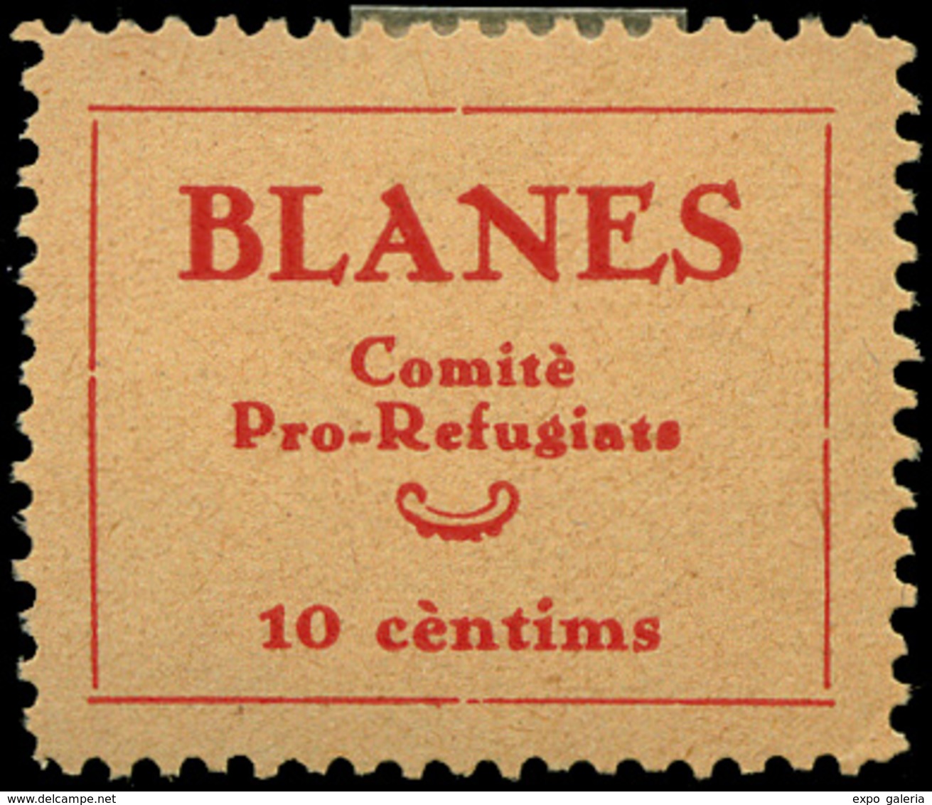 Ed. ** 245 Gerona. BLANES. “Pro Refugiados” - Spanish Civil War Labels