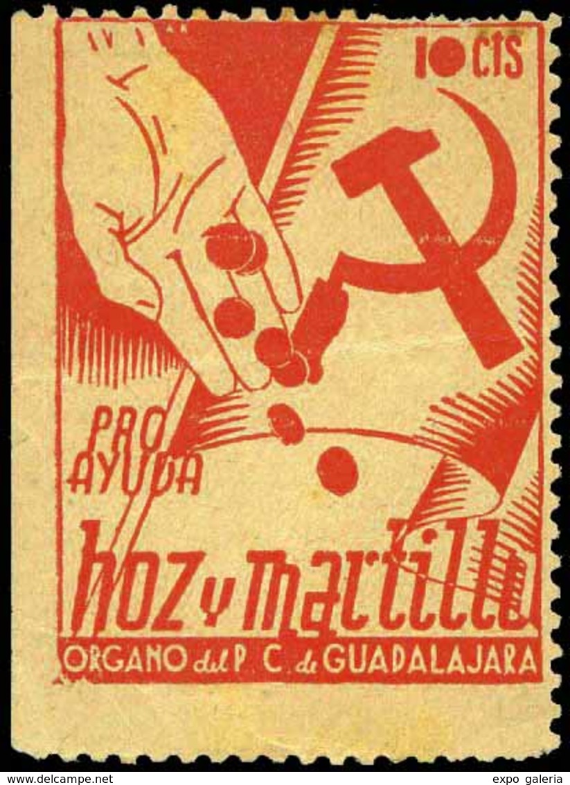 Ed. ** 2 GUADALAJARA. Muy Raro. - Spanish Civil War Labels