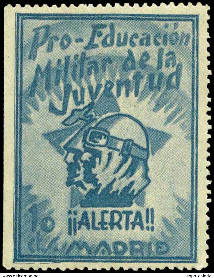 Ed. ** All.106 MADRID. “Pro Educación Militar De La Juventud. Madrid” Raro. - Vignetten Van De Burgeroorlog