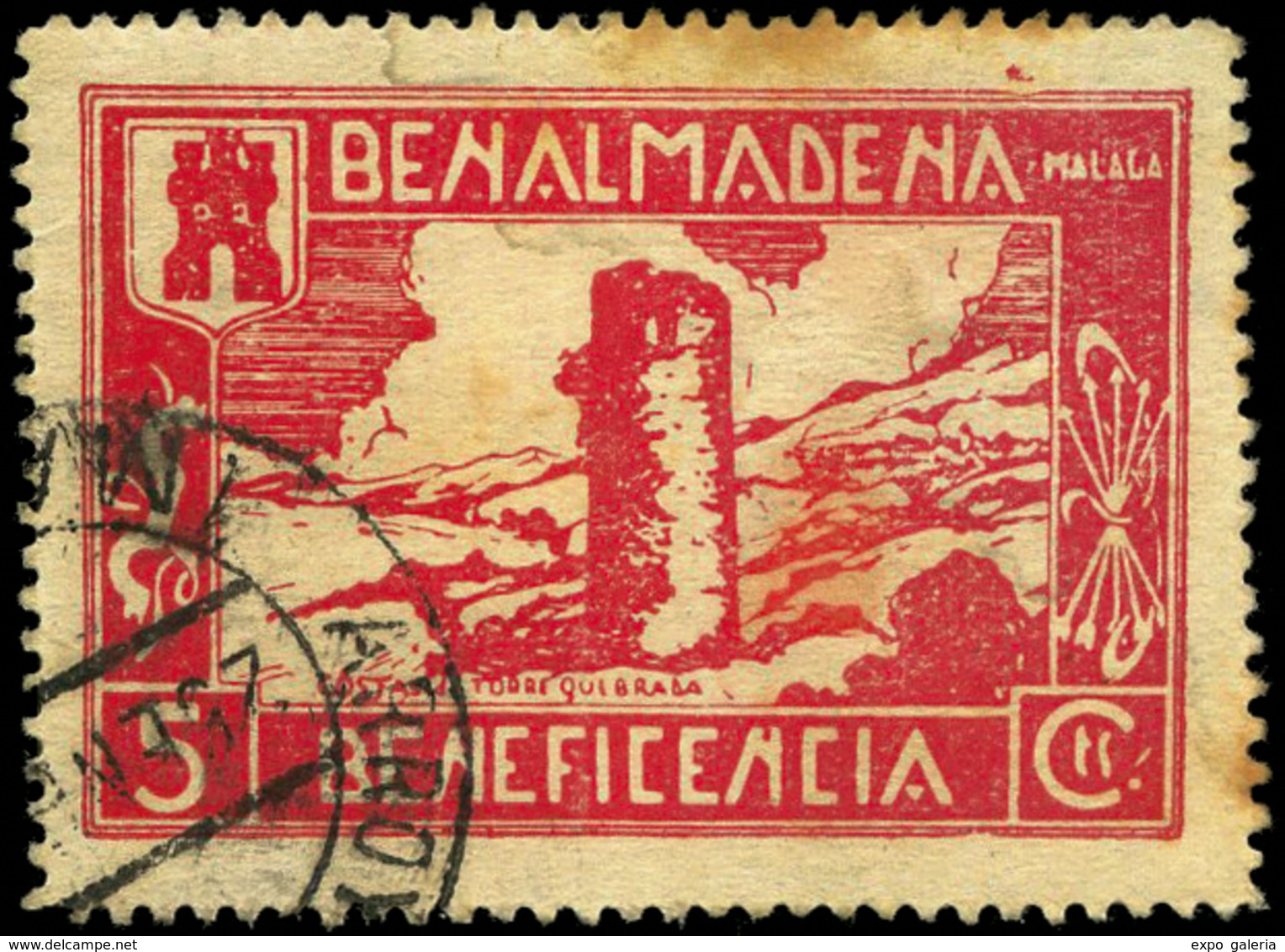 Ed. 0 All. 5 Málaga.BENALMÁDENA. Raro. - Spanish Civil War Labels