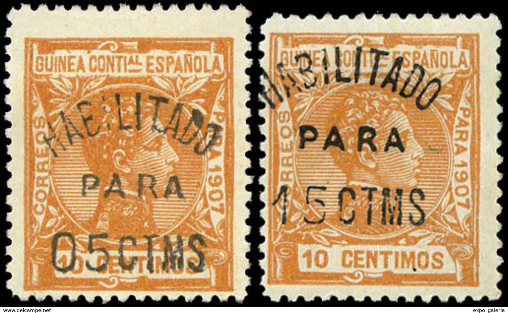 Ed. ** 58T/58Y Precioso Centraje.5 Valores Habil.Cat. 62€ - Guinea Espagnole