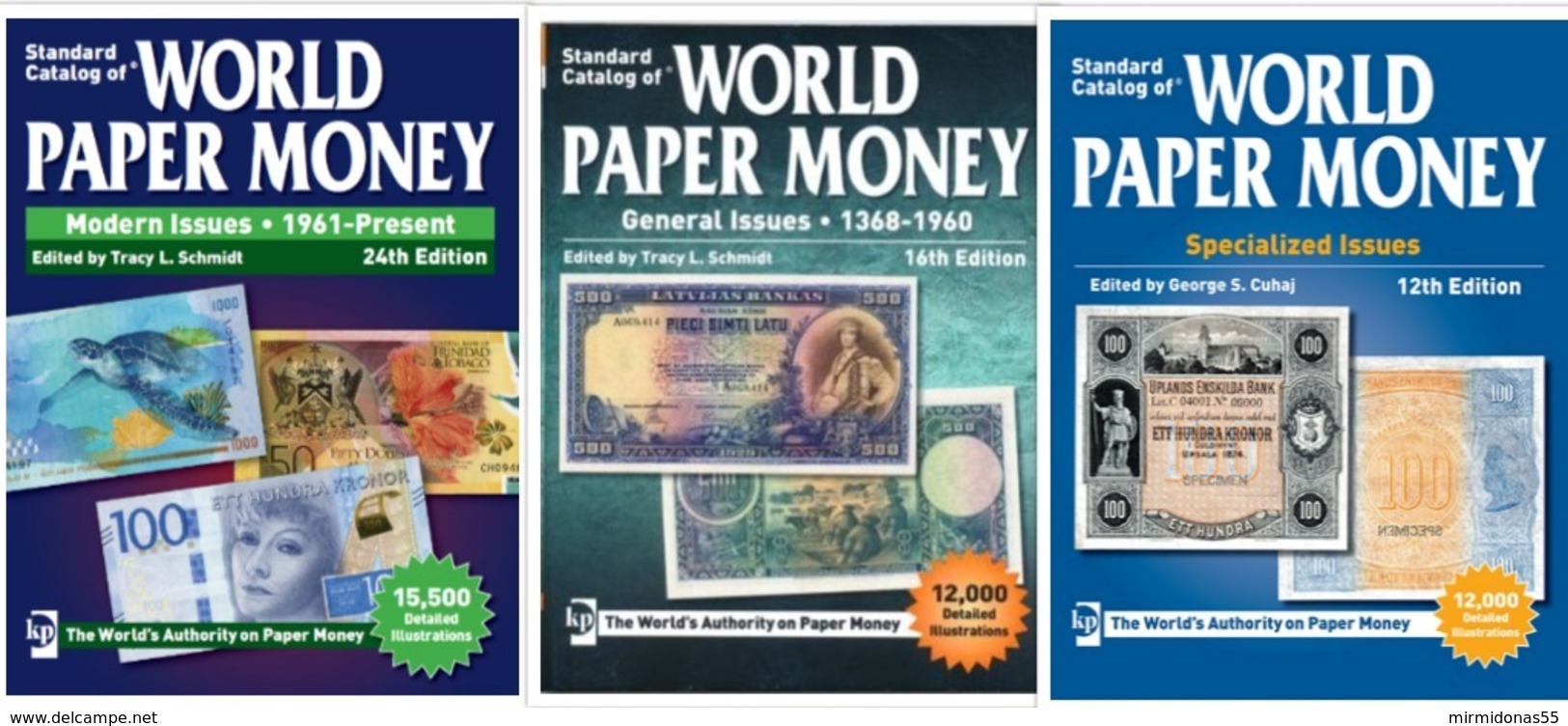 3 World Banknotes Catalogues 1368-2018 DVD (British, United States, Irish, Germany, Italy, France, Poland, Russia, Old - Books & Software