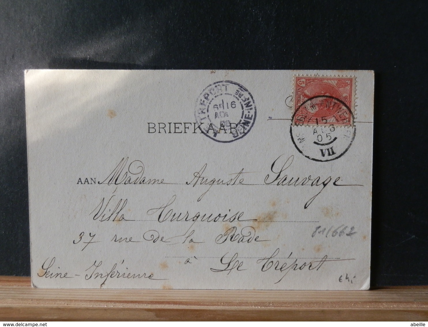 81/662  BRIEFKAART  1905 NAAR FRANKRIJK - Brieven En Documenten