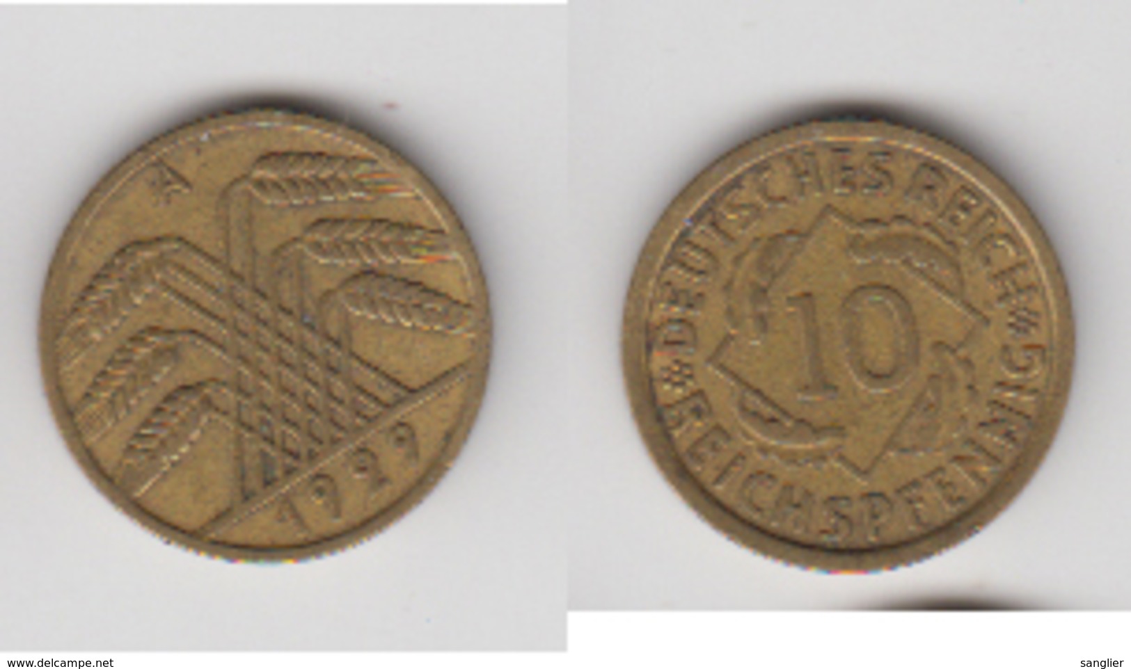 10 REICHSPFENNIG 1929 A - 10 Reichspfennig