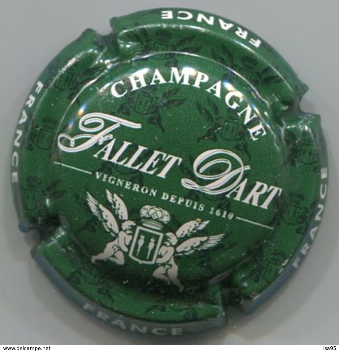 CAPSULE-CHAMPAGNE FALLET-D'ART N°19 Vert & Blanc - Autres & Non Classés